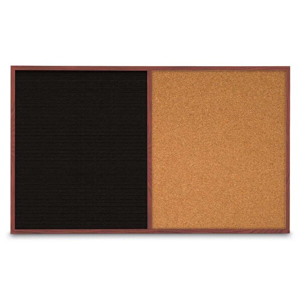Enclosed Corkboard, 3 Door, 96"x48", 4" Fra